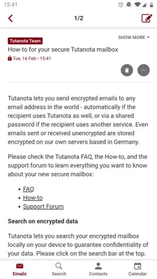 Tutanota android App screenshot 0